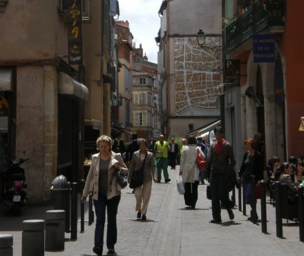 Una calle del centro de Toulouse